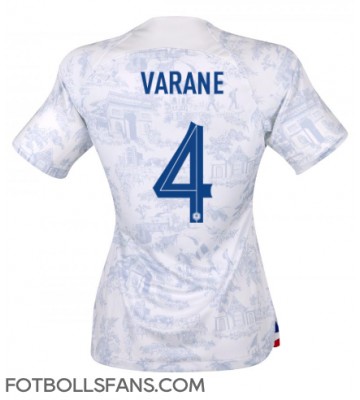 Frankrike Raphael Varane #4 Replika Bortatröja Damer VM 2022 Kortärmad